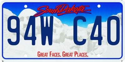 SD license plate 94WC40