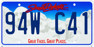 SD license plate 94WC41