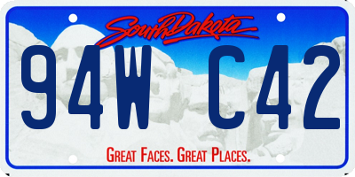 SD license plate 94WC42