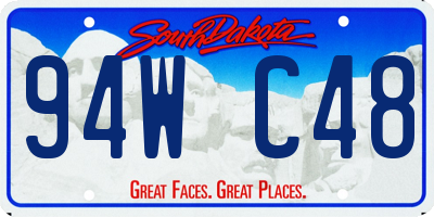 SD license plate 94WC48