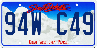 SD license plate 94WC49