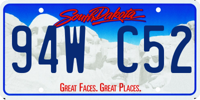 SD license plate 94WC52