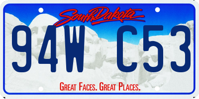 SD license plate 94WC53