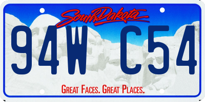 SD license plate 94WC54