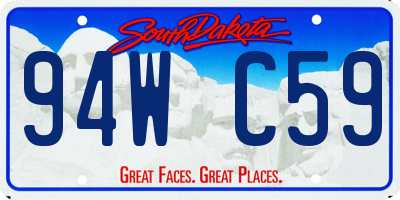 SD license plate 94WC59