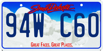 SD license plate 94WC60