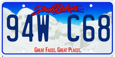 SD license plate 94WC68