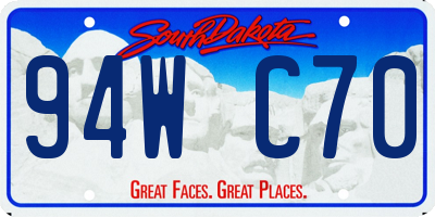 SD license plate 94WC70