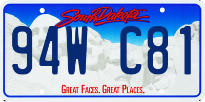 SD license plate 94WC81