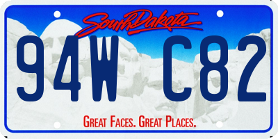 SD license plate 94WC82