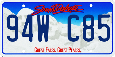 SD license plate 94WC85