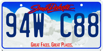 SD license plate 94WC88