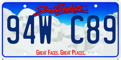 SD license plate 94WC89