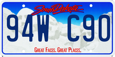 SD license plate 94WC90