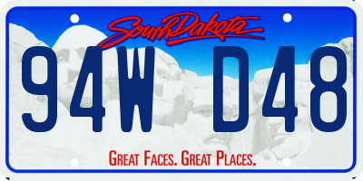 SD license plate 94WD48