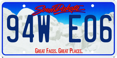 SD license plate 94WE06