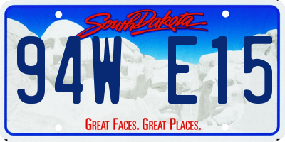 SD license plate 94WE15