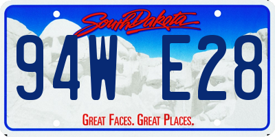 SD license plate 94WE28