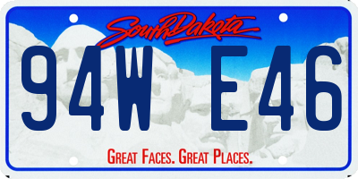 SD license plate 94WE46