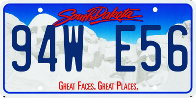 SD license plate 94WE56