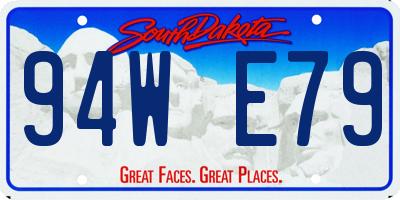 SD license plate 94WE79