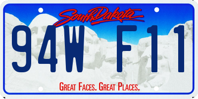 SD license plate 94WF11