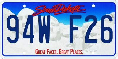 SD license plate 94WF26