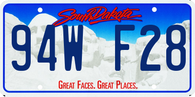 SD license plate 94WF28