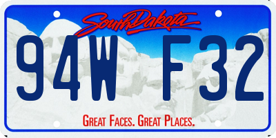 SD license plate 94WF32