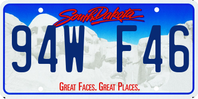 SD license plate 94WF46