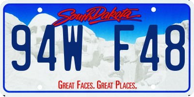 SD license plate 94WF48