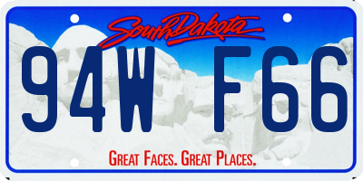 SD license plate 94WF66