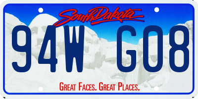 SD license plate 94WG08