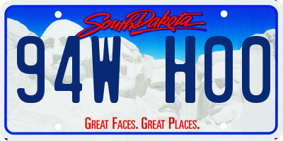 SD license plate 94WH00