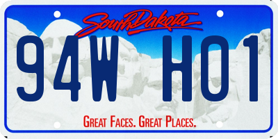 SD license plate 94WH01