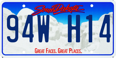 SD license plate 94WH14