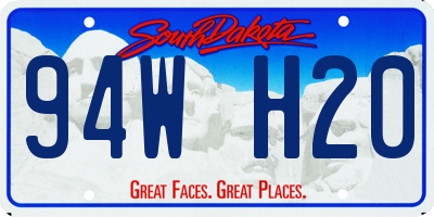 SD license plate 94WH20