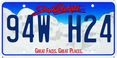 SD license plate 94WH24