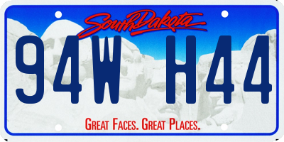 SD license plate 94WH44