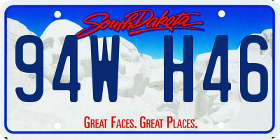 SD license plate 94WH46