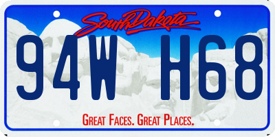 SD license plate 94WH68