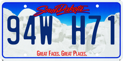 SD license plate 94WH71
