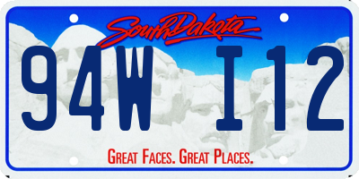 SD license plate 94WI12