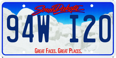 SD license plate 94WI20