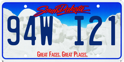 SD license plate 94WI21