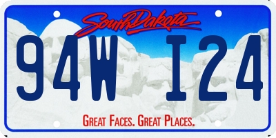 SD license plate 94WI24