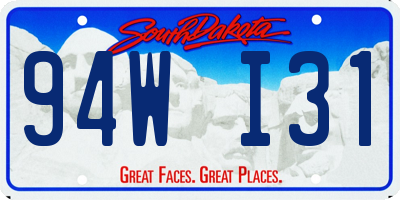 SD license plate 94WI31