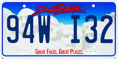 SD license plate 94WI32