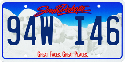 SD license plate 94WI46