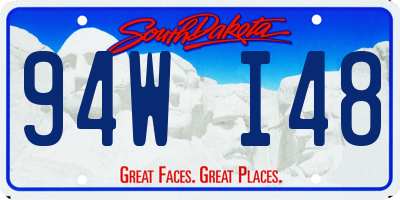 SD license plate 94WI48
